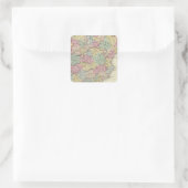 Spanien und Portugal 3 Quadratischer Aufkleber (Tasche)