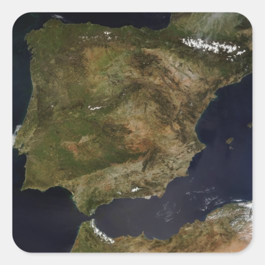 Spanien und Portugal 3 Quadratischer Aufkleber (Vorderseite)