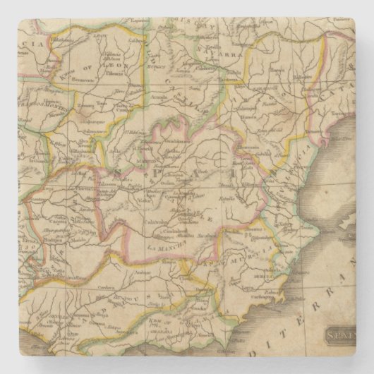 Spanien und Portugal 4 Steinuntersetzer (Vorderseite)