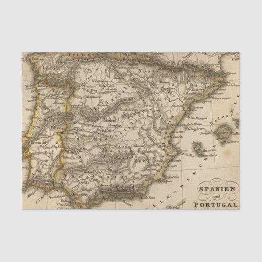Spanien und Portugal 8 Seidenpapier (Vorderseite)
