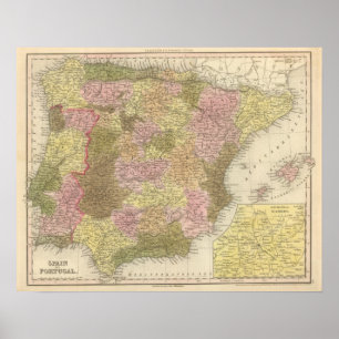 Spanien und Portugal Poster