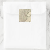 Spanien und Portugal Quadratischer Aufkleber (Tasche)