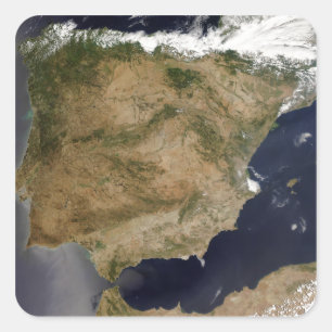 Spanien und Portugal Quadratischer Aufkleber