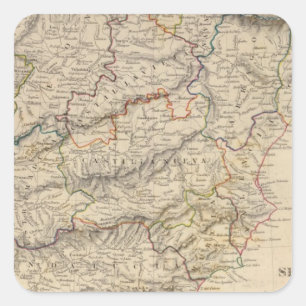 Spanien und Portugal Quadratischer Aufkleber