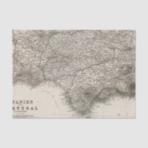 Spanien und Portugal, vier Blätter Seidenpapier