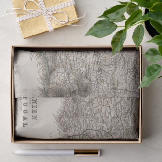 Spanien und Portugal, vier Blätter Seidenpapier (Geschenk)