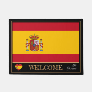Spanien und Spanien Flagge Haus Matte / Sport Will
