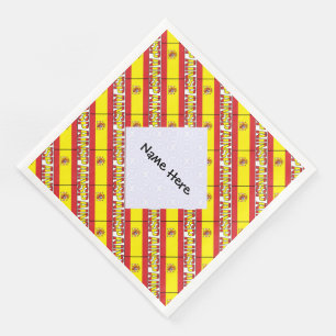 Spanien und spanische Flagge gekacheltes personali Serviette