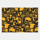 Spanien und Spanische Traditionen Schwarz und Oran Geschenkpapier Set (Vorderseite)