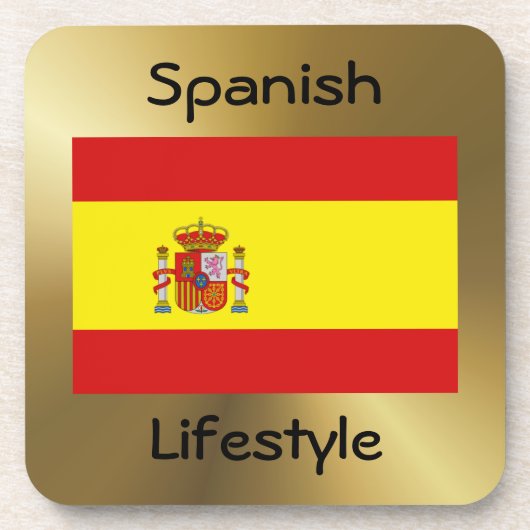 Spanien Untersetzer Flag+Text (Vorderseite)