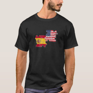 Spanien USA Liebe Roots Spanisch-Amerikanische Fla T-Shirt