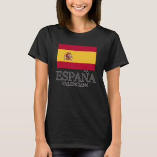 Spanien Valenciana Flaggenreise Europa Urlaub T-Shirt
