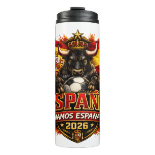Spanien ¡Vamos España! 2026 Fußballfan Thermosbecher