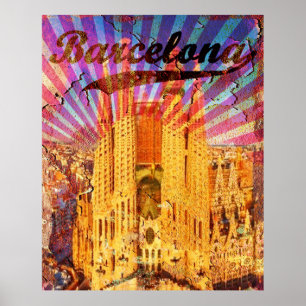 Spanien Vintag Barcelona Poster