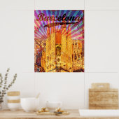 Spanien Vintag Barcelona Poster (Küche)