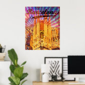 Spanien Vintag Barcelona Poster (Heimbüro)