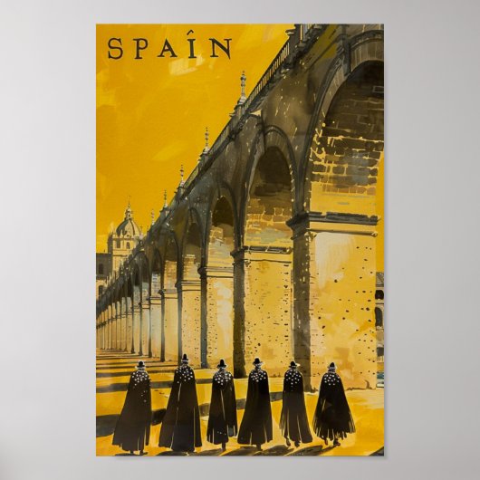 Spanien Vintag Berühmter Reiseort Poster (Vorne)