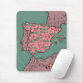 Spanien Vintage alte Karte Mousepad (Mit Mouse)