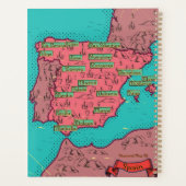Spanien Vintage alte Karte Planer (Rückseite)