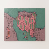 Spanien Vintage alte Karte Puzzle (Horizontal)