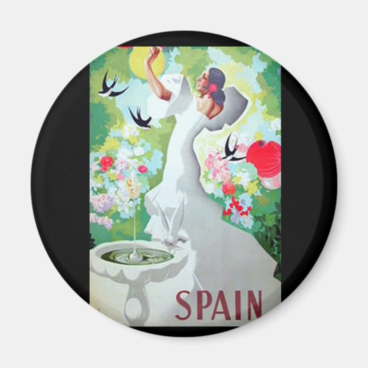 Spanien Vintage Bild Magnet (Vorne)