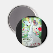 Spanien Vintage Image Magnet (Vorderseite/Rückseite)