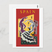 Spanien Vintage Poster wiederhergestellt Postkarte (Vorne/Hinten)