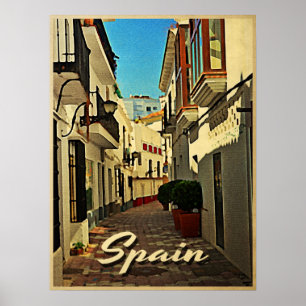 Spanien Vintage Reise Poster