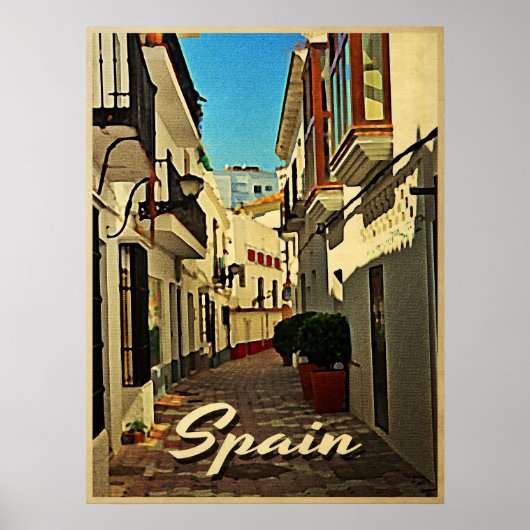 Spanien Vintage Reise Poster (Vorne)