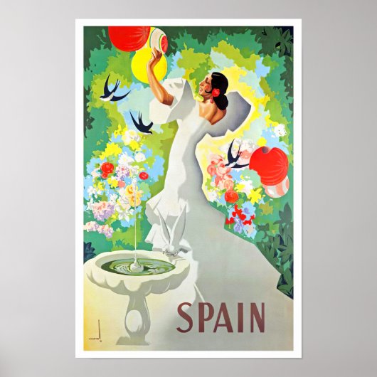 Spanien Vintage-Reise Poster (Vorne)