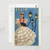 SPANIEN Vintage Reise Postkarte (Vorne/Hinten)