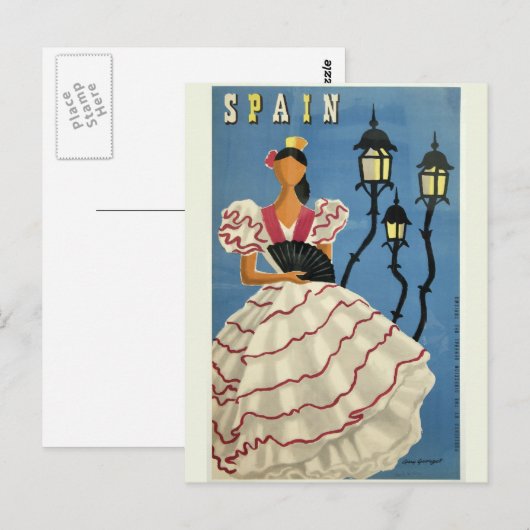 SPANIEN Vintage Reise Postkarte (Vorne/Hinten)