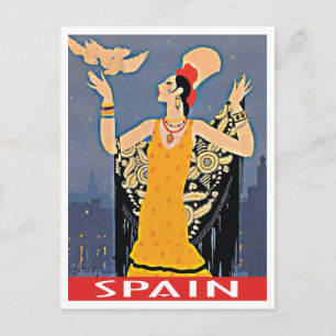 Spanien Vintage Reiseanleitung Postkarte