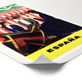Spanien Vintage Reiseplakat Restauriert Poster (Ecke)