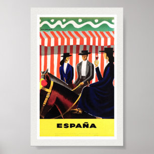 Spanien Vintage Reiseplakat Restauriert Poster