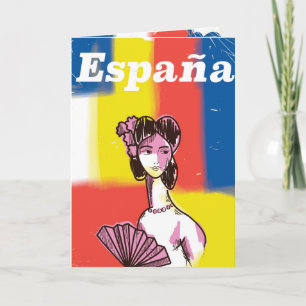 Spanien Vintage-Reiseposter Feiertagskarte
