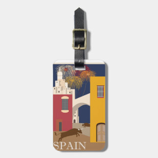 Spanien Vintage-Reiseposter Gepäckanhänger