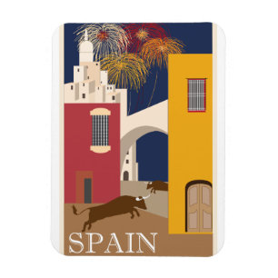 Spanien Vintage-Reiseposter Magnet