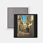 Spanien Vintage Travel Magnet (Vorderseite/Rückseite)