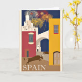 Spanien - Vintage Travel Poster Karte (Gelbe Blume)