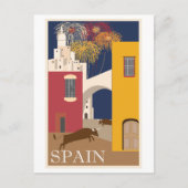 Spanien Vintage Travel Poster Postkarte (Vorderseite)