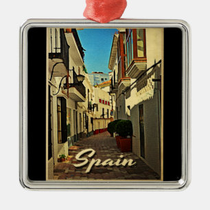 Spanien Vintage Travel Silbernes Ornament