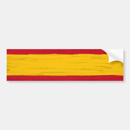 Spanien-Wachsbleistift skizzierte Flagge Autoaufkleber (Vorne)