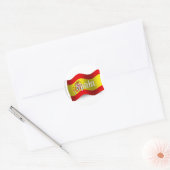 Spanien Waving Flag Runder Aufkleber (Umschlag)