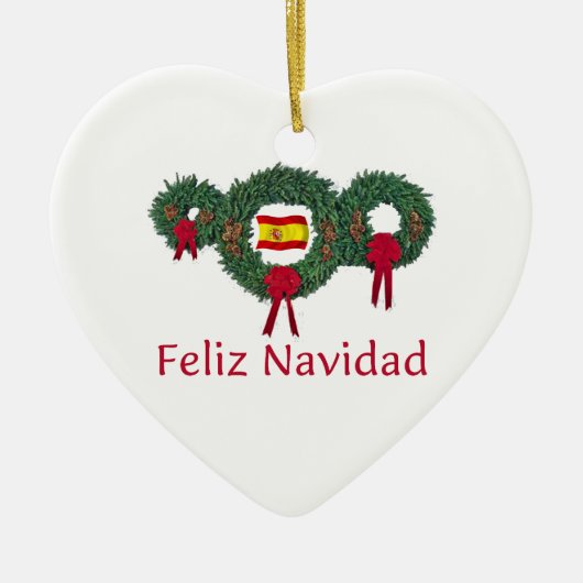 Spanien-Weihnachten 2 Keramik Ornament (Vorne)