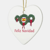 Spanien-Weihnachten 2 Keramik Ornament (Links)