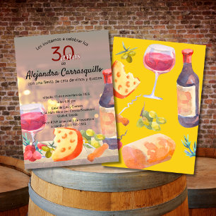 Spanien Wein- & Käse-Verkostung 30. Geburtstagsfei Einladung