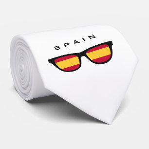 Spanien weist benutzerdefinierte Text- und Farbtex Krawatte