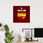 Spanien Weltmeister 1-Sterne-Abzeichen-Emblem Poster (Heimbüro)