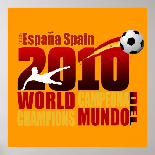 Spanien Weltmeister 2010 España Campeona del Mun Poster (Vorne)